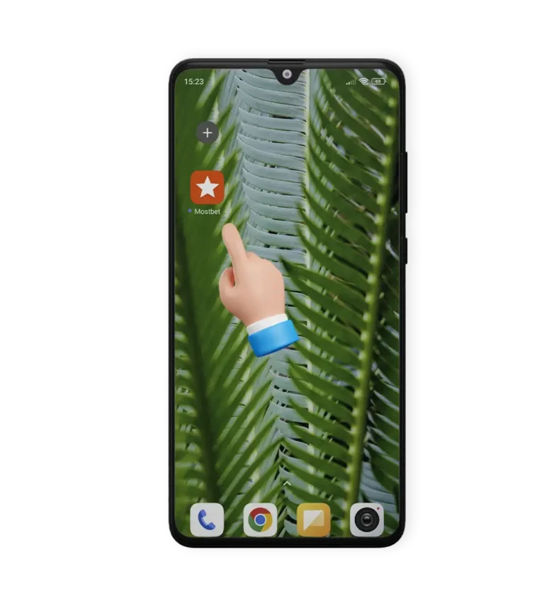 Go to the home screen of your phone and find the Mostbet app shortcut, step 8