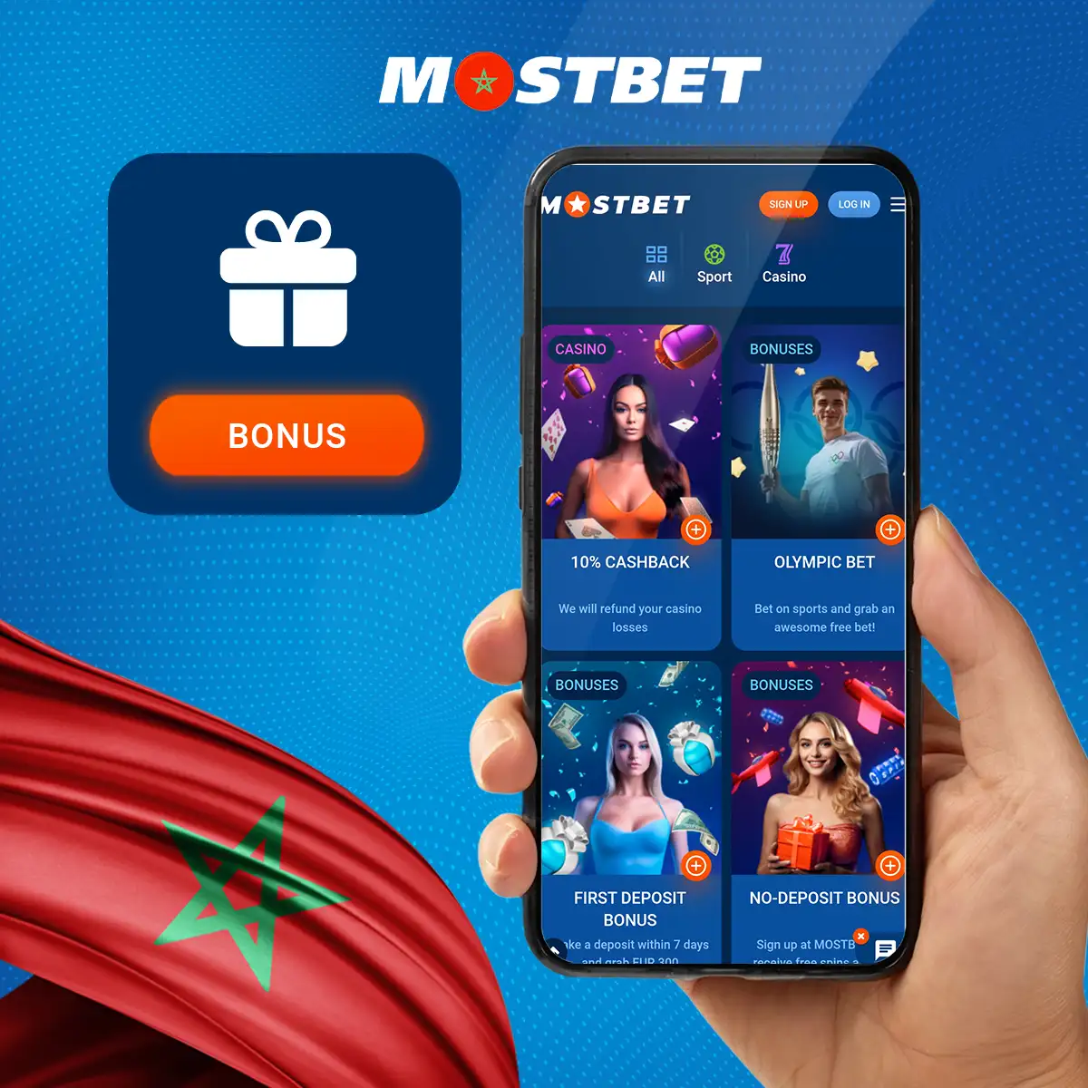 Aperçu des bonus Mostbet