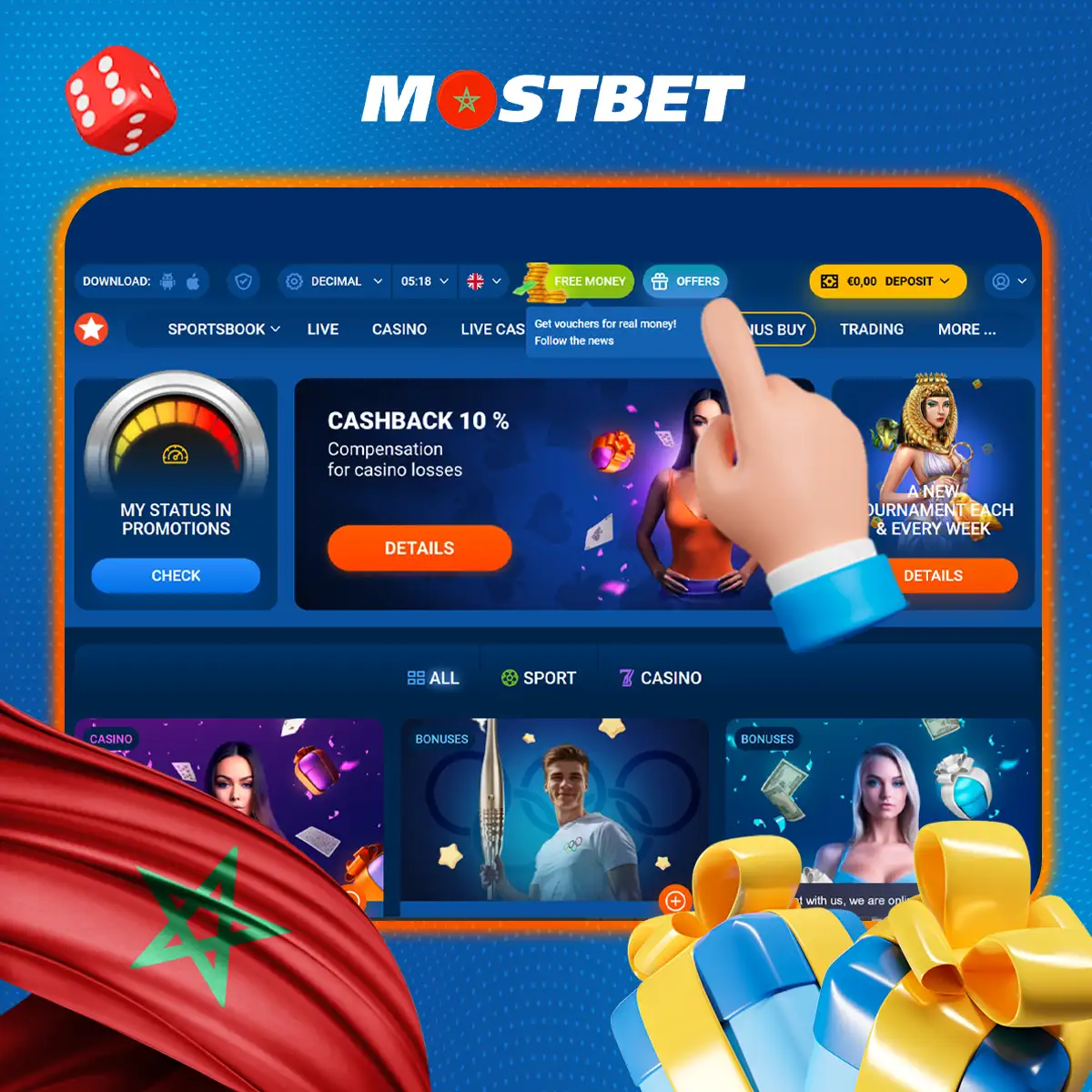 Overview of the Mostbet bonus programme in Morocco