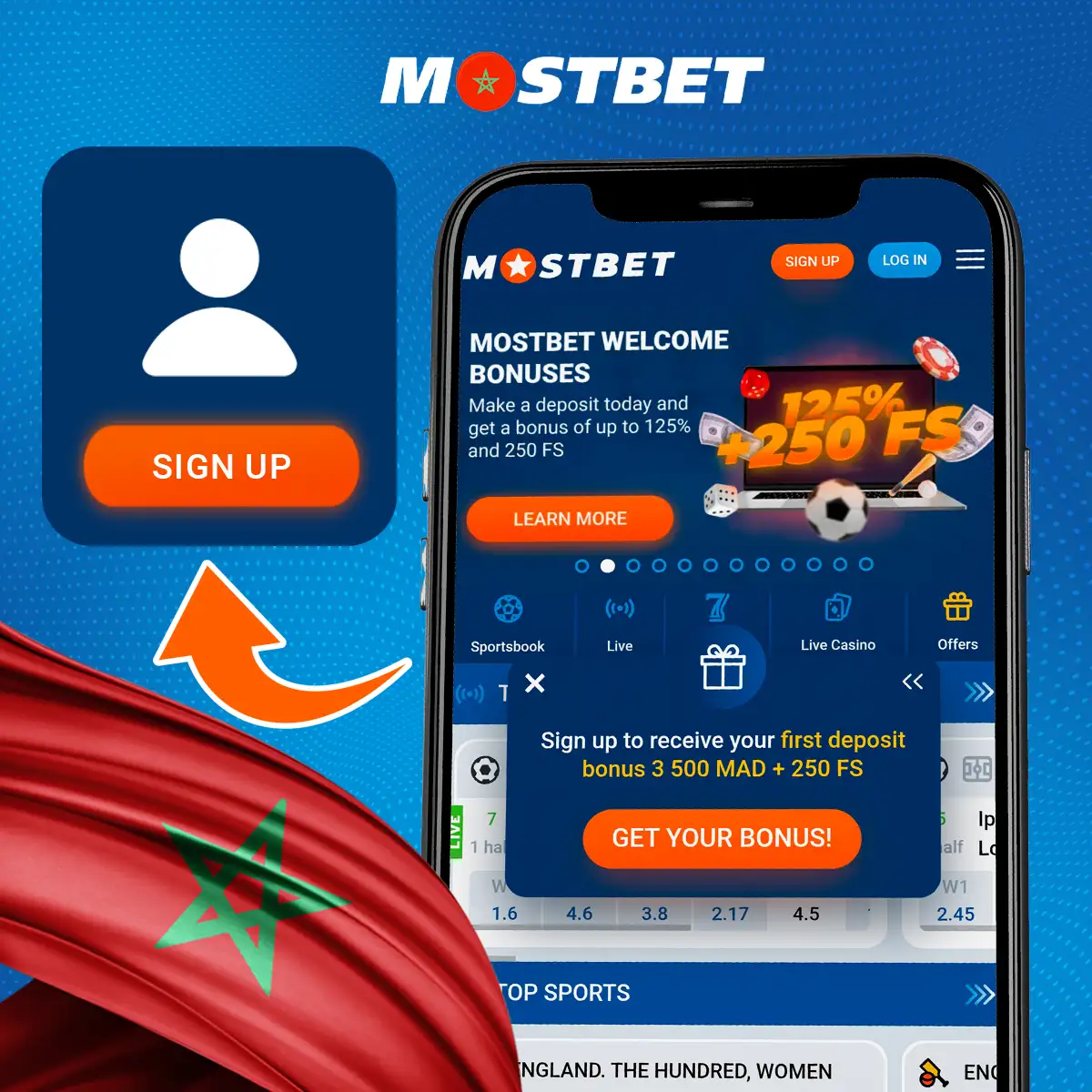 Comment créer un profil sur Mostbet