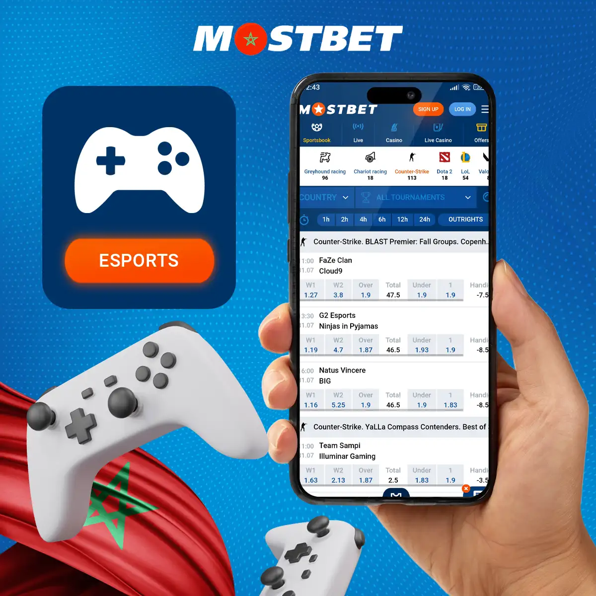 Pariez sur les cyber-sports chez Mostbet Maroc