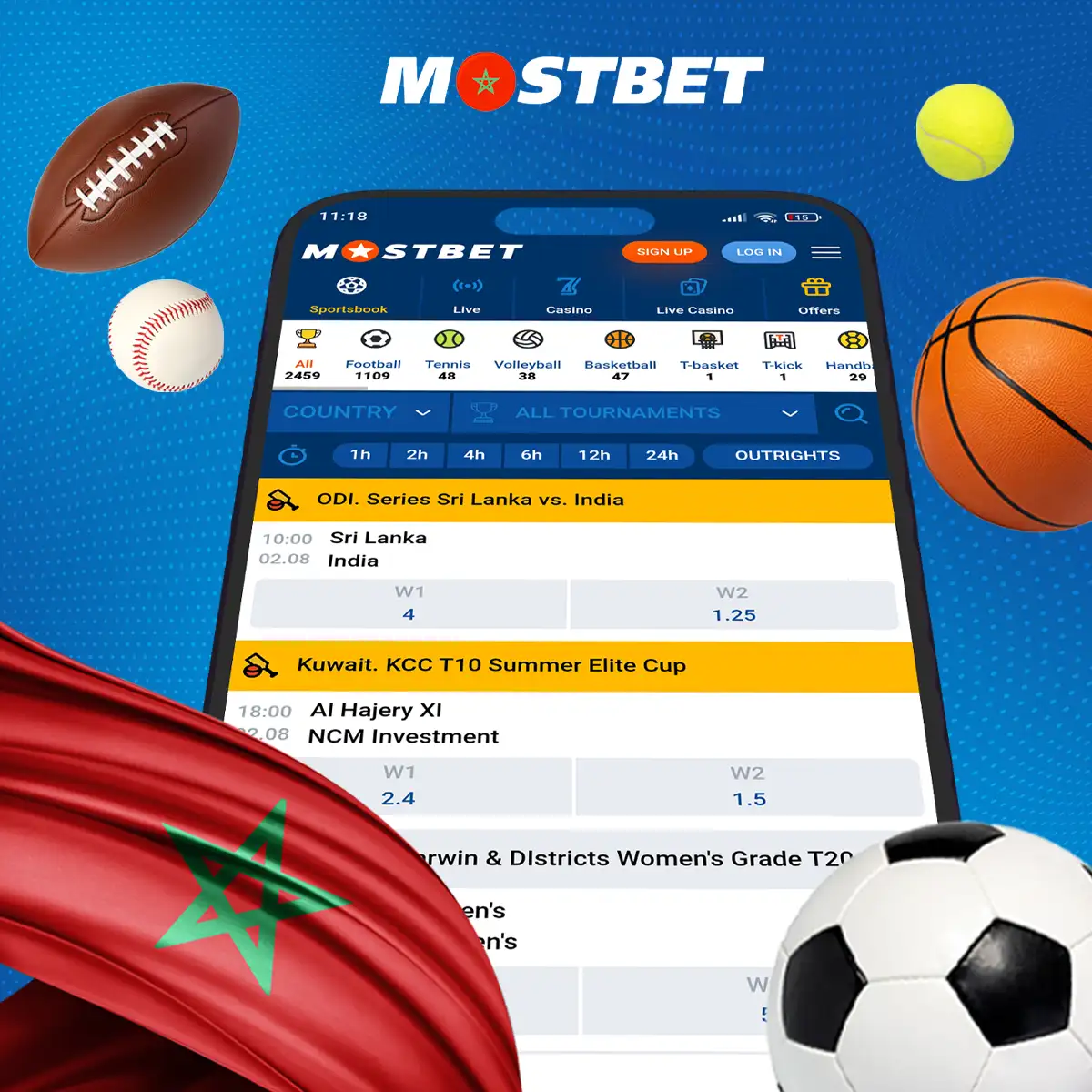 Où commencer à parier dans l'application Mostbet