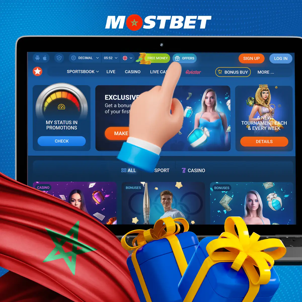 Step-by-step guide on how to get a welcome bonus at Mostbet Morocco