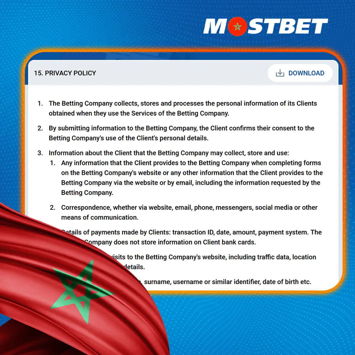 How Mostbet protects users' personal data