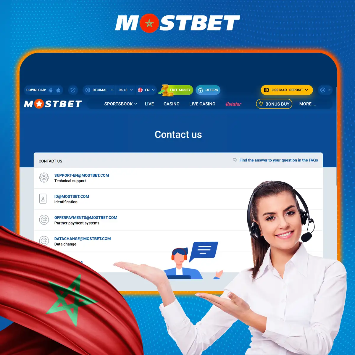 How does the Mostbet support service work in Morocco?