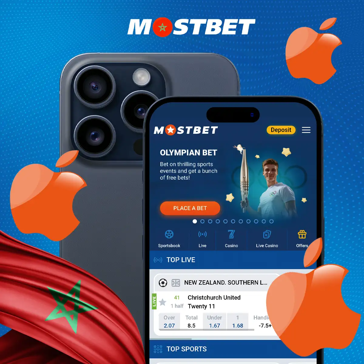 Configuration requise pour le téléphone ios afin d'installer l'application Mostbet